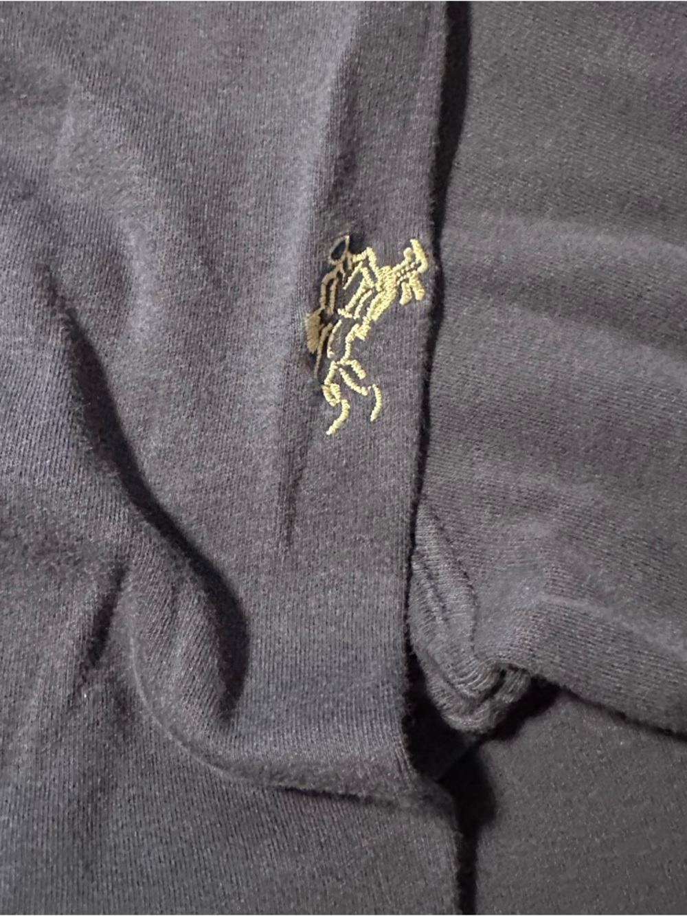 Ashworth Navy Crewneck Sweatshirt with Black Logo Tag